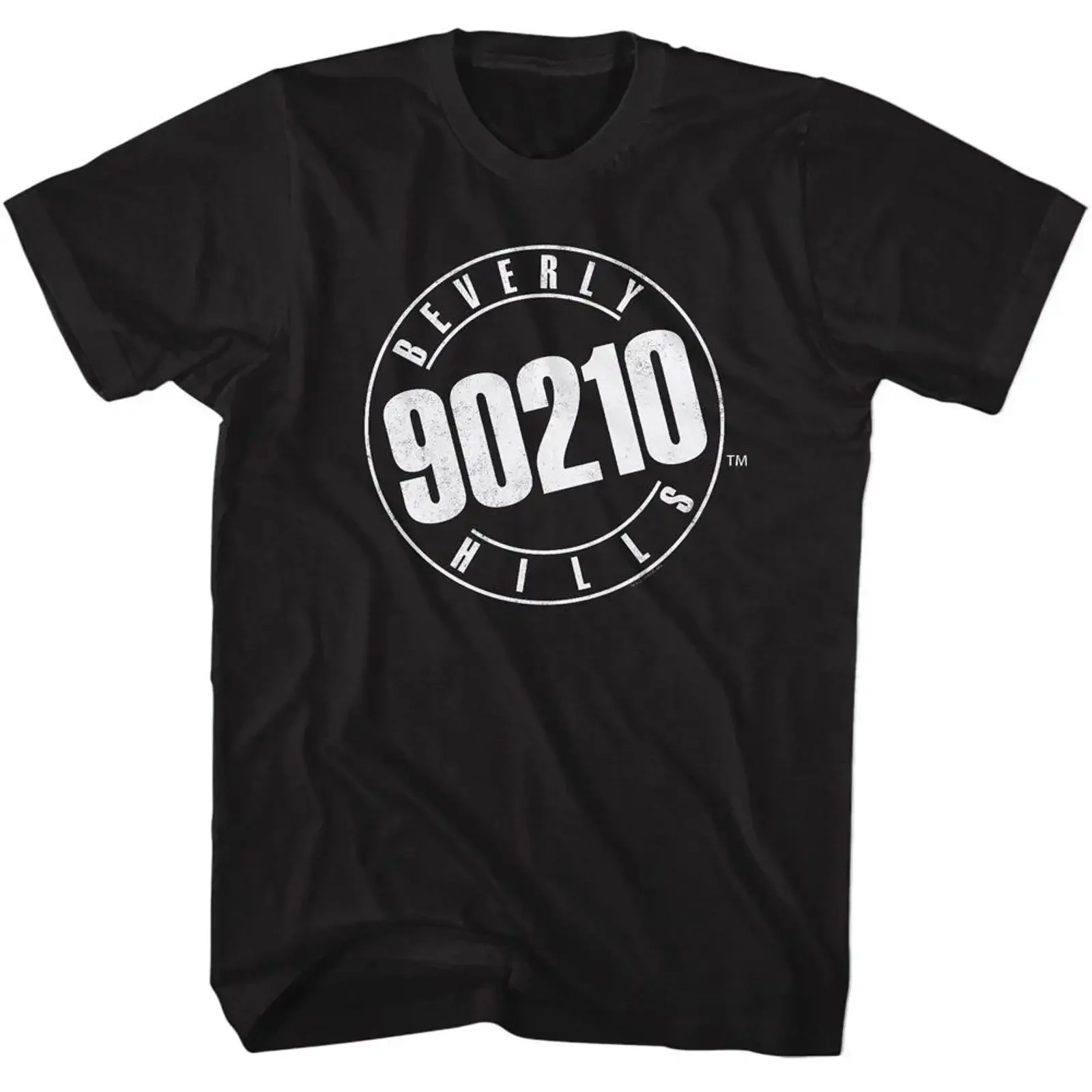 Beverly Hills 90210 Logo T Shirt Schwarz Kurzarm American Classics vintage Washed Comfortable designer clothes