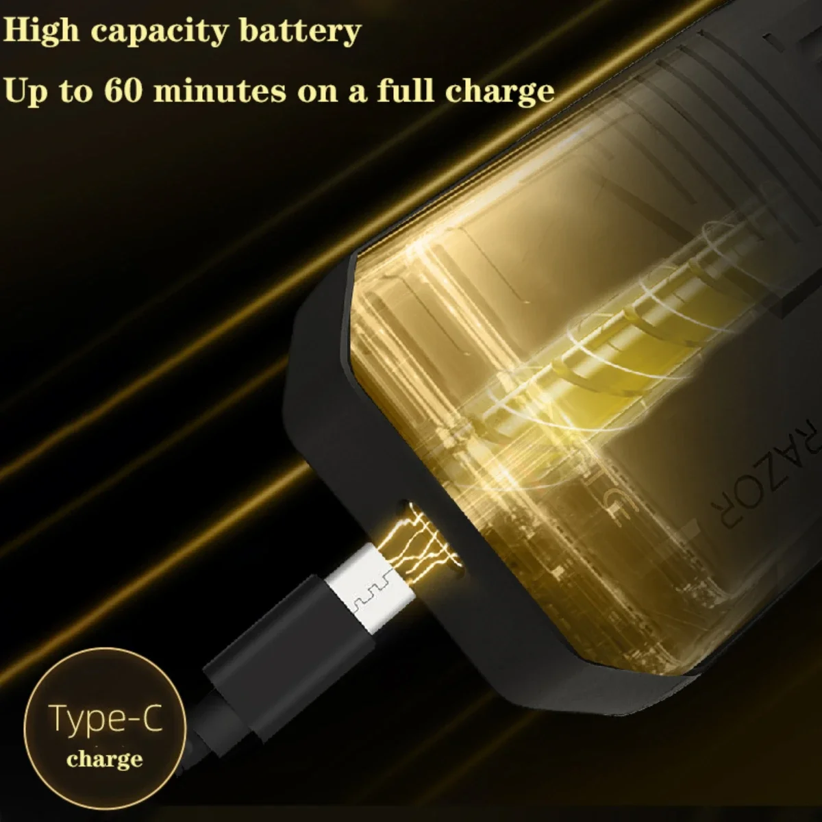 VGR Rasoio Ricaricabile Rasoio Professionale Barba Trimmer Elettrico Rasoio Alternativo Rasoio di Finitura per Uomo V-375 T