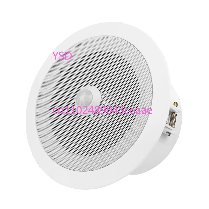 Built-in MP3 Ceiling Motion Sensor Sound Player PIR Infrared Trigger Overhead Speaker For Exhibition Hall Shop Reminder