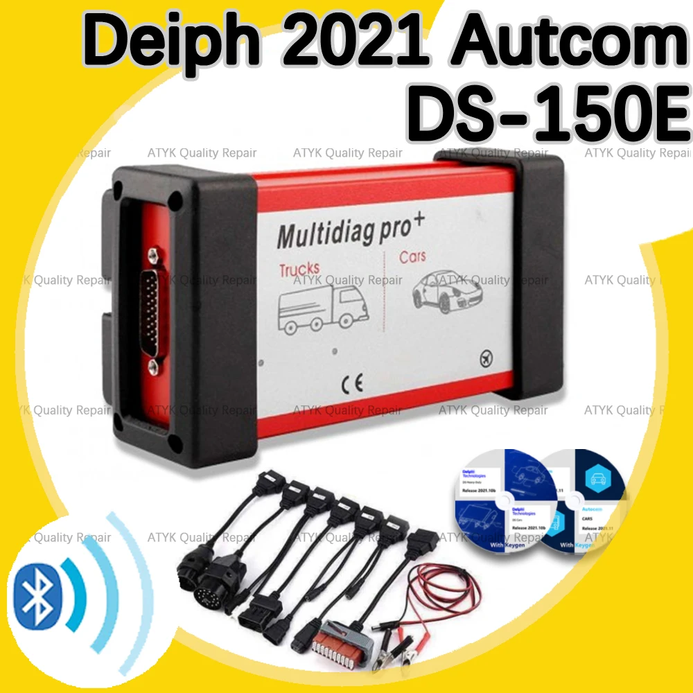 

Auto-com 2021 Del-phi DS-150E with keygen Bluetooth diagnostic pour voit inspection tool obd2 scanner automotriz car truck vci