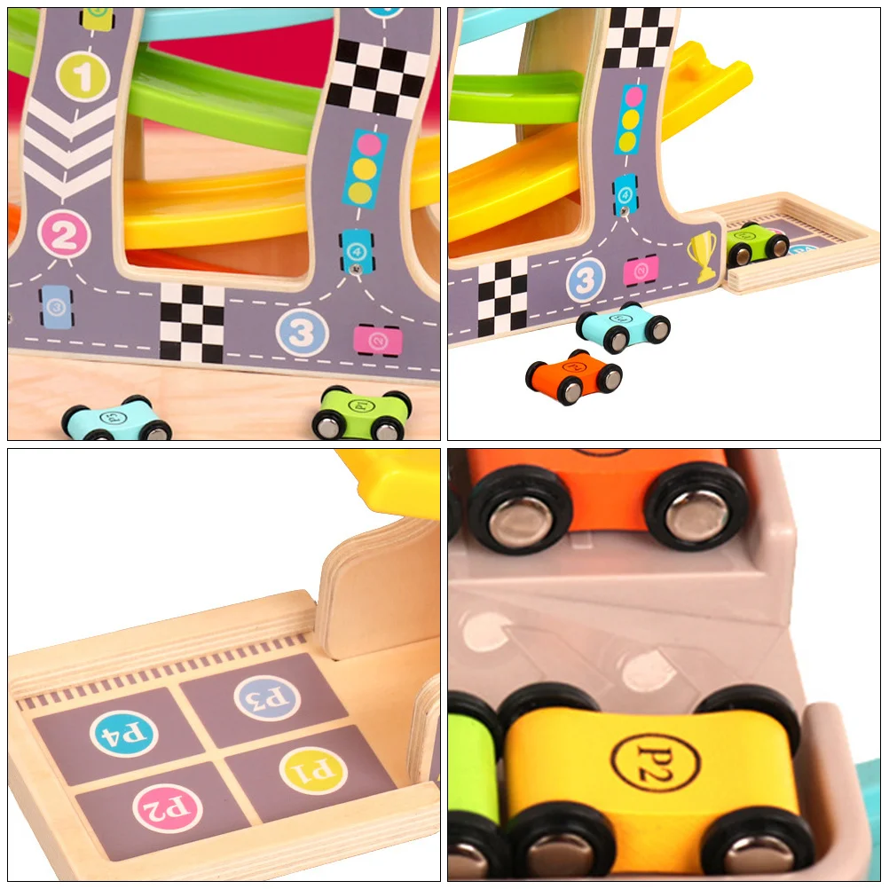 Zestaw torów z autkami, zabawka edukacyjna, interaktywna zabawa dla dzieci, zestaw do nauki wczesnej, zabawna zabawka z autkami na torze.