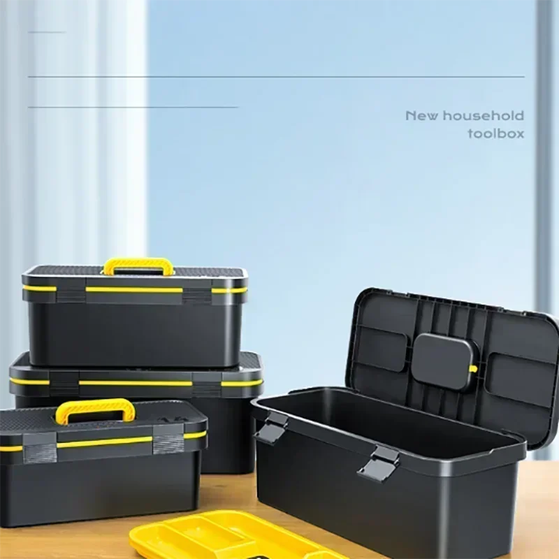 Multifunctional Household Large Portable Hardware Set Storage Box Industrial Grade Electrician Maintenance Shockproof Toolbox