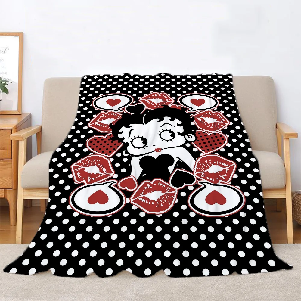 Cute Throw Blanket Luxury Blankets Characters B-bettys BoopS Warm Blanket for Winter Bed Blankets Sofa Decoration Home Interior