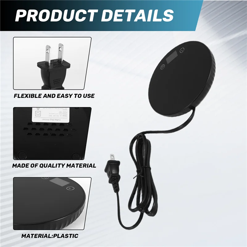 ABLE-캔들 워머/커피 워머, 8H 자동 차단 1-12H 타이머 캔들 왁스 워머, 2 온도 설정 122/140 ℉   미국 플러그