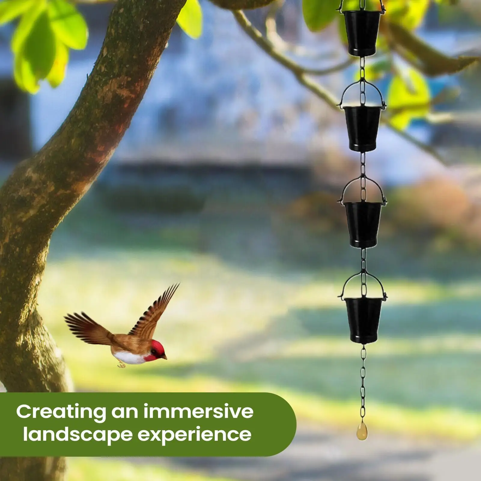 

Цепь для ловли дождя, садовый декор, ловушка для дождя, подвесная цепочка для желобов, украшения для дома, двора, пейзажные архитекторы