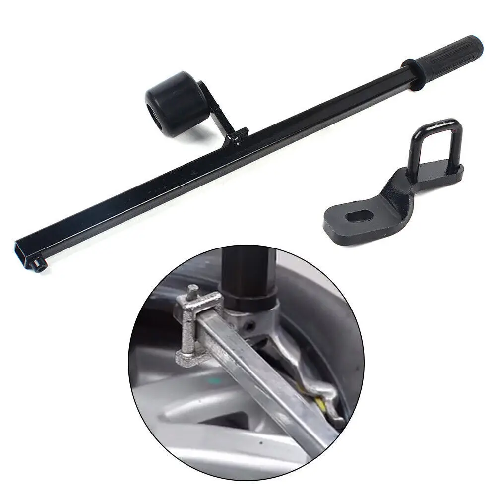 Ferramenta para trocador de pneus de perfil baixo para serviço pesado - Kit de rolo e barra de alavanca para caminhão/SUV (roda máxima de 24")