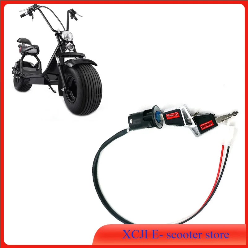 50cm Power Lock Key Switch Assembly Electric Door   Vehicle Starter  Cylinder for Citycoco  Scooter