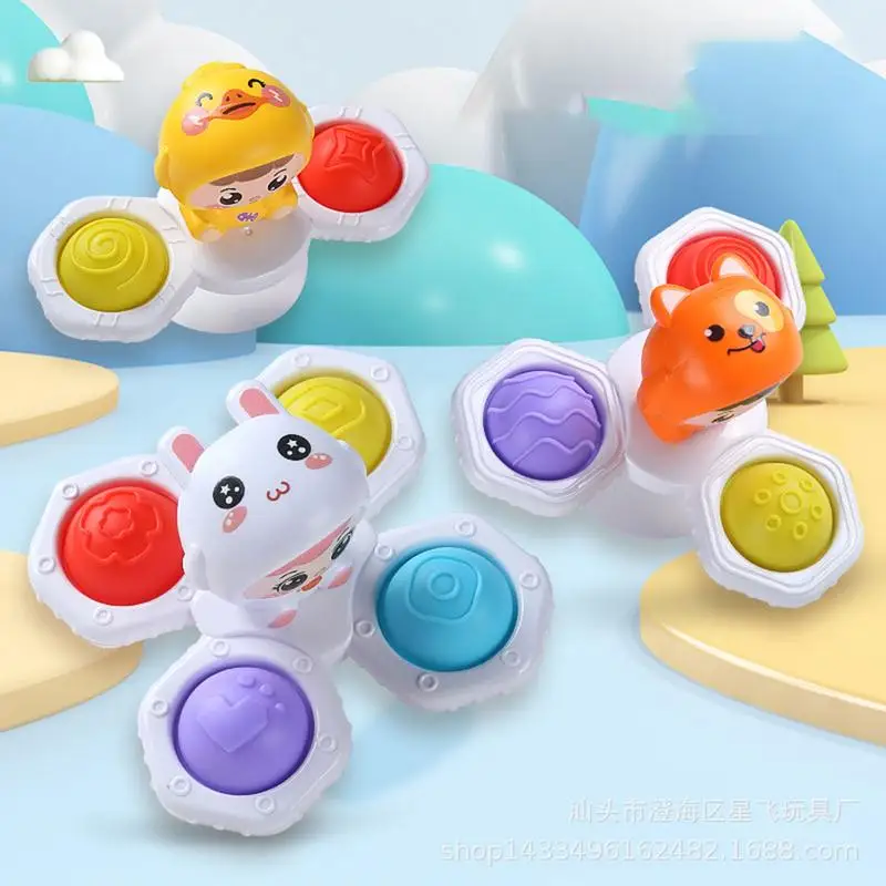 

Suction Cup Spinner Toys 3PCS/set Cartoon Suction Cup Spinner Toy for Kid Spinners for Babies Kid Suction Spinner Babies Bath