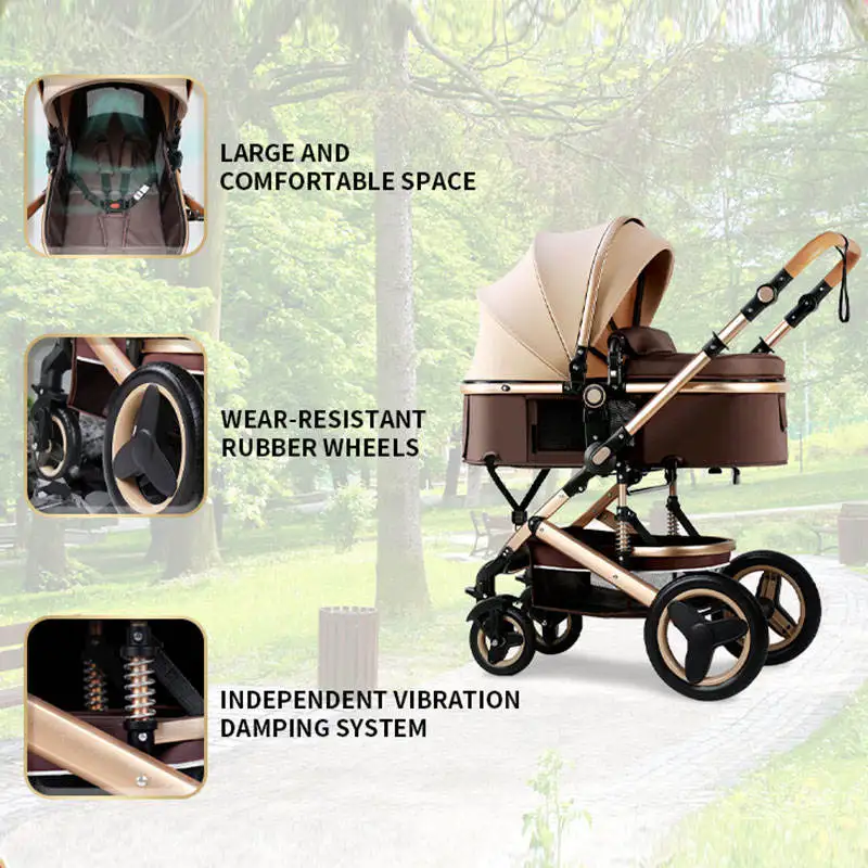 High Landscape baby strollers Lightweight Double-sided Folding luxury baby stroller New born Stroller