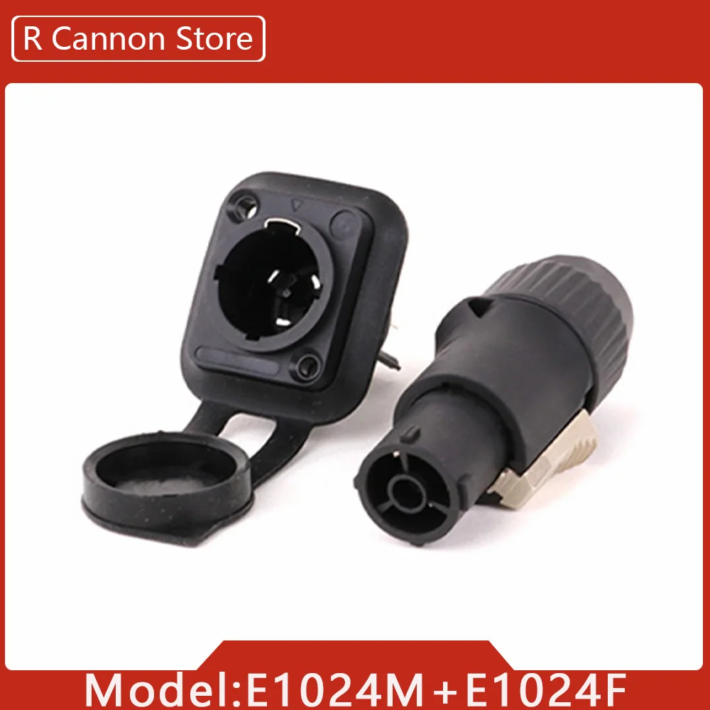 10 stks 3 Pins In/Uitgang Waterdichte Vergrendeling Powercon Stekker Vrouwelijke Chassis Draad Kabel Connectors PA66 Materiaal IP65 Grade