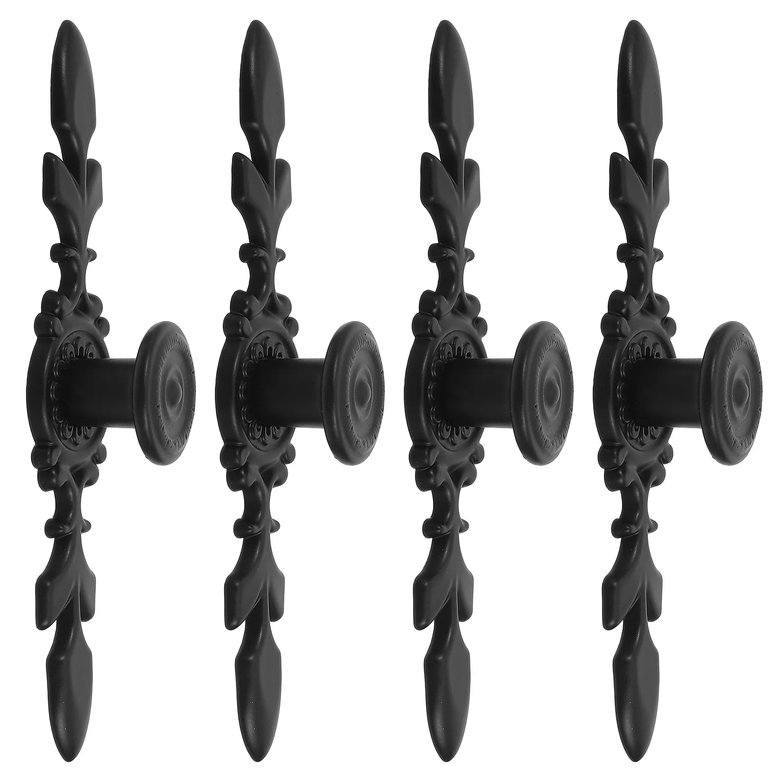 4 Pcs Cabinet Handle Backplates Drawer Drawers Knobs with of Kitchen Vintage Gothic