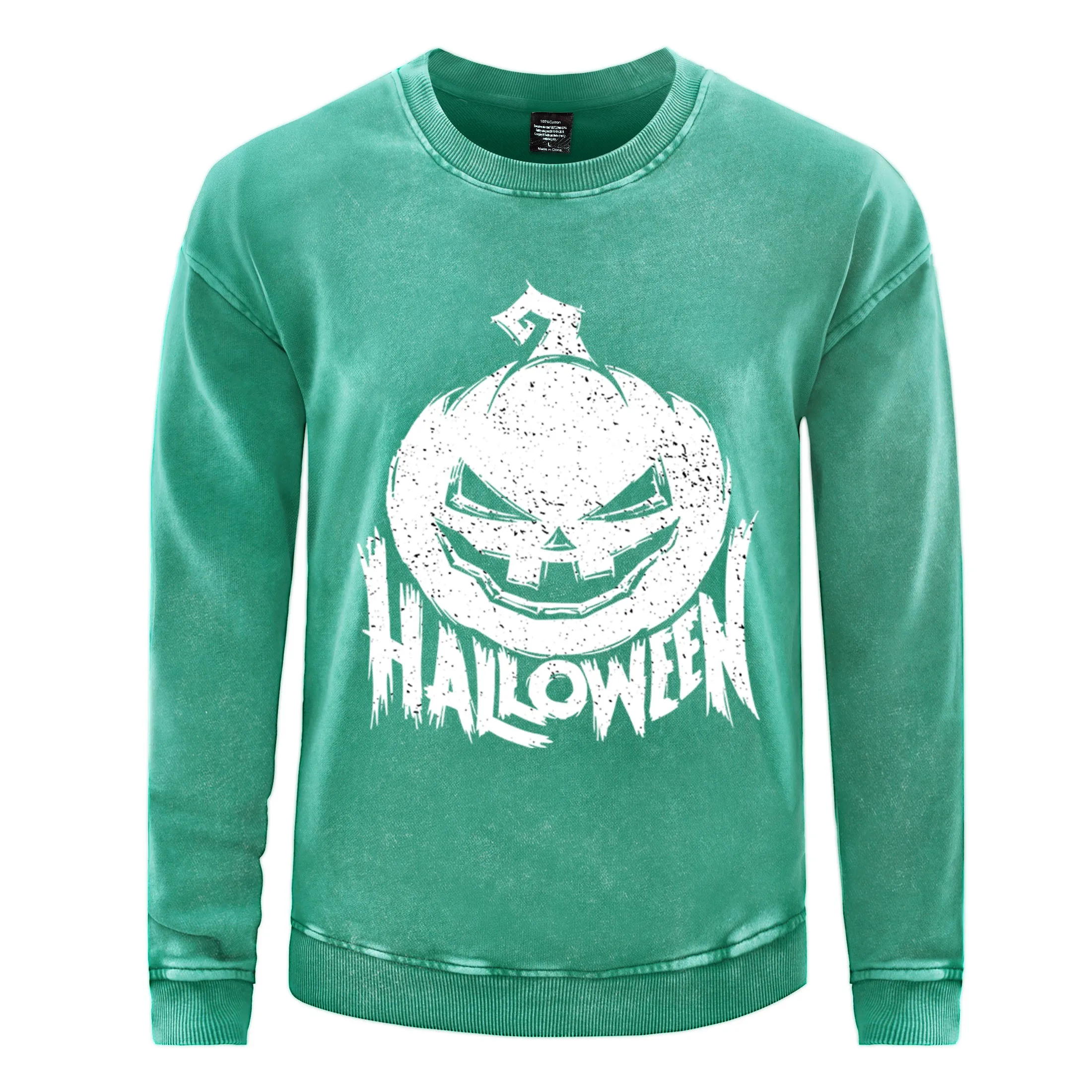 Pumpkin Wishes You A Happy Holiday Man Washed Cotton Clothes Fashion Autumn Pullovers All-Match Hoody Autumn Couple Streetwer