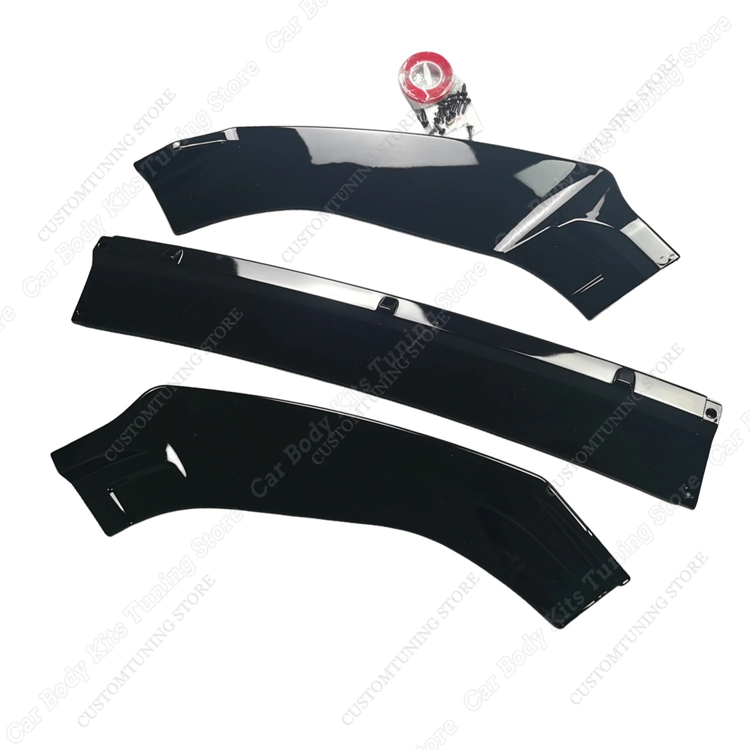 For Ford Focus MK2.5 ST 2008-2010 Facelift Gloss Black Front Bumper Lip Spoiler Splitter Diffuser Canards Blade Bodykits Tuning