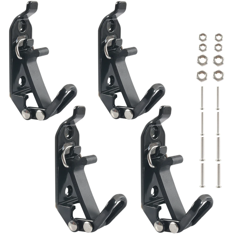 4Pcs Metal Rubber Clamps Quick‑Release Wall & Roof‑Rack Shovel Axe Mount Bracket Kit Fit For Truck Boat  Tool Accessories