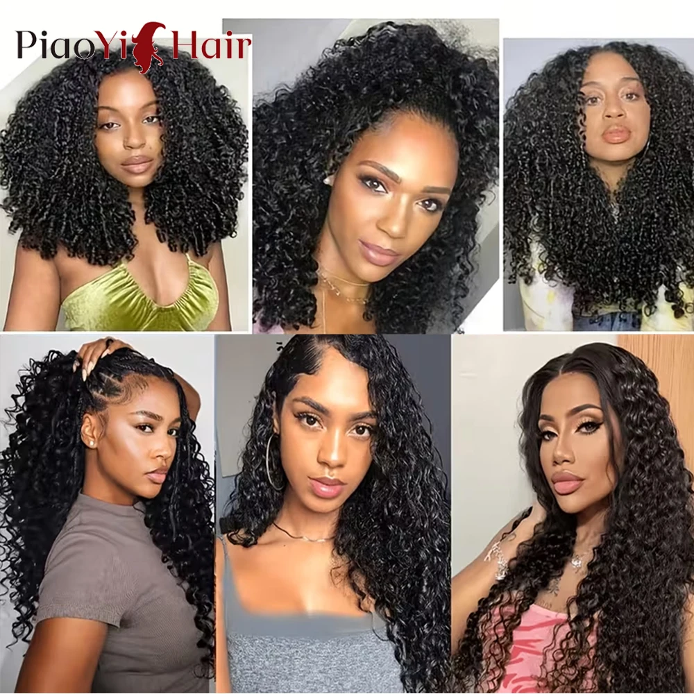 60g Per Bunldes 15A Burmese Curly Crochet Human Hair Brasid Knotless Pre-Separated Feather Human Crochet Hair 100% Human Hair Extensions 14-26 Inch Human Crochet
