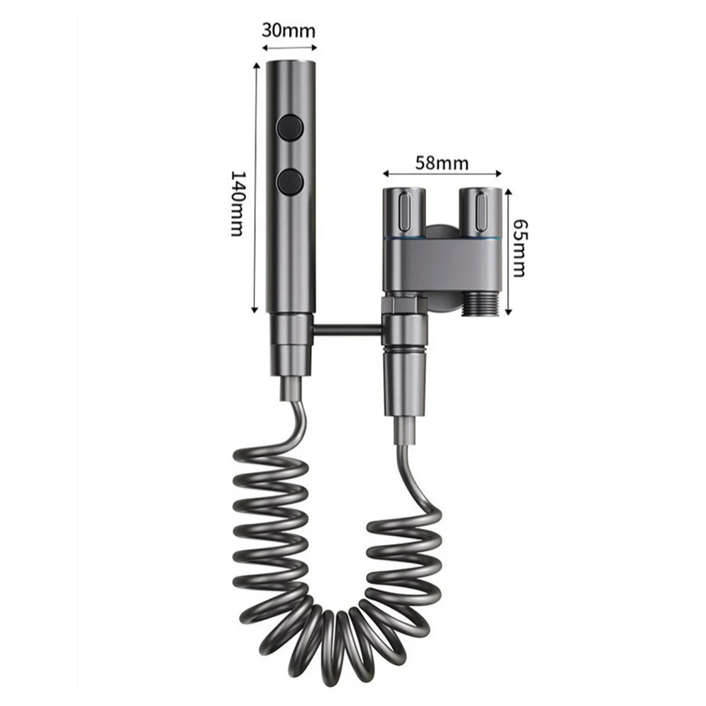 Imagem -03 - Toalete Spray Grupo Fralda Pulverizador Válvula de Ângulo de Limpeza wc Spray Suporte Bracket Kit Melhoria Home Aço Inoxidável