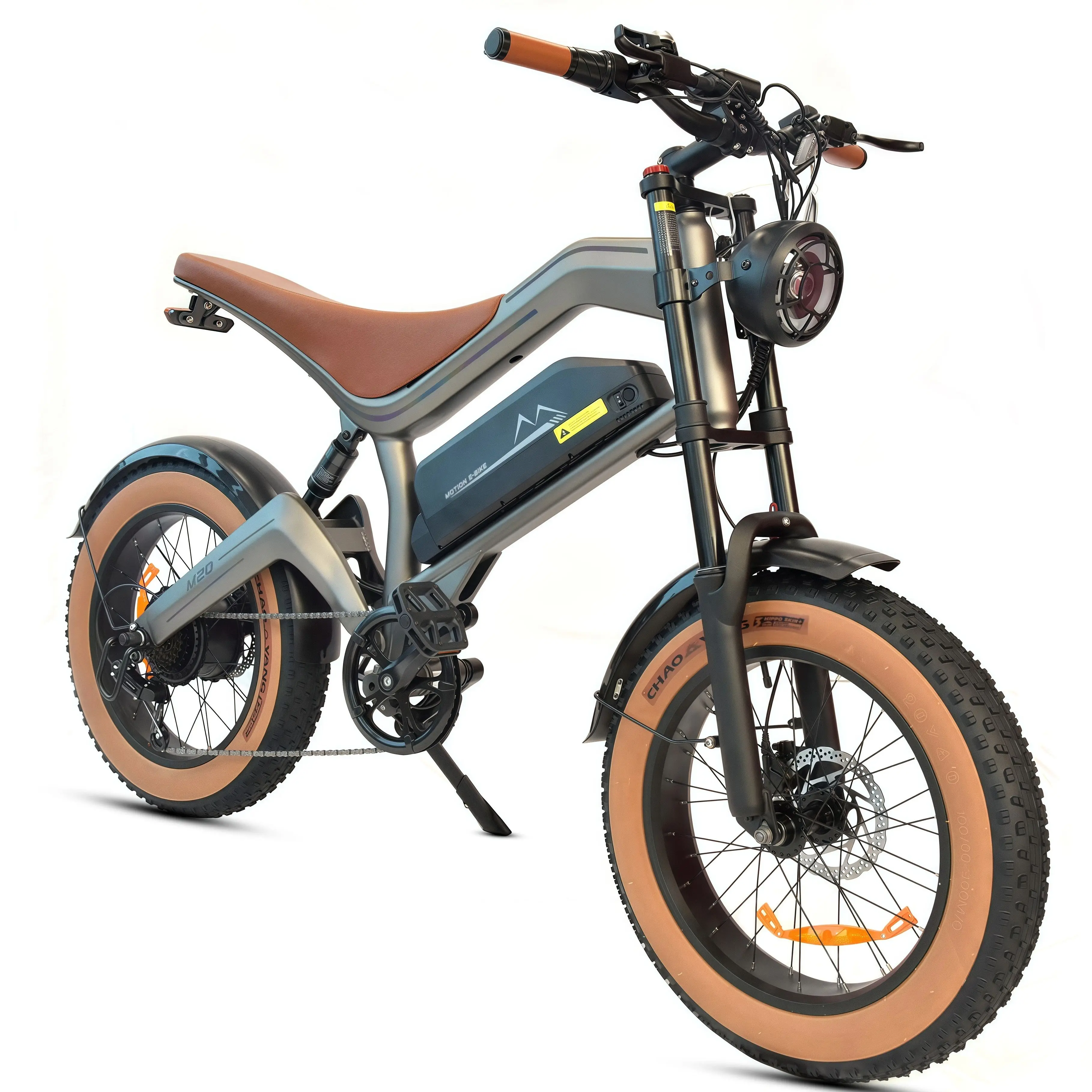2026 M20 Retro Fatbike E-Fahrrad, 48V 18,2Ah abnehmbarer Akku, 20×4,0 CST pannensicherer Reifen, Elektrofahrrad für Erwachsene für Stadt- und Geländefahrten