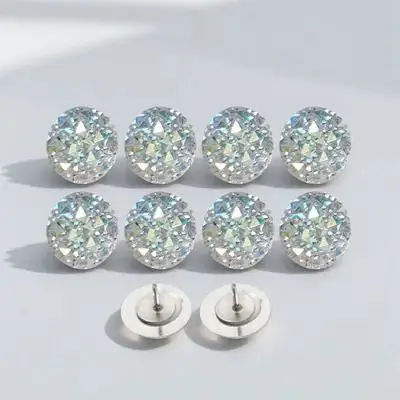 

10Pcs Rhinestone Thumb Tacks Delicate Multi-Function Pushpins Office Desk Accessories Map Supplies Office Desk Accessories