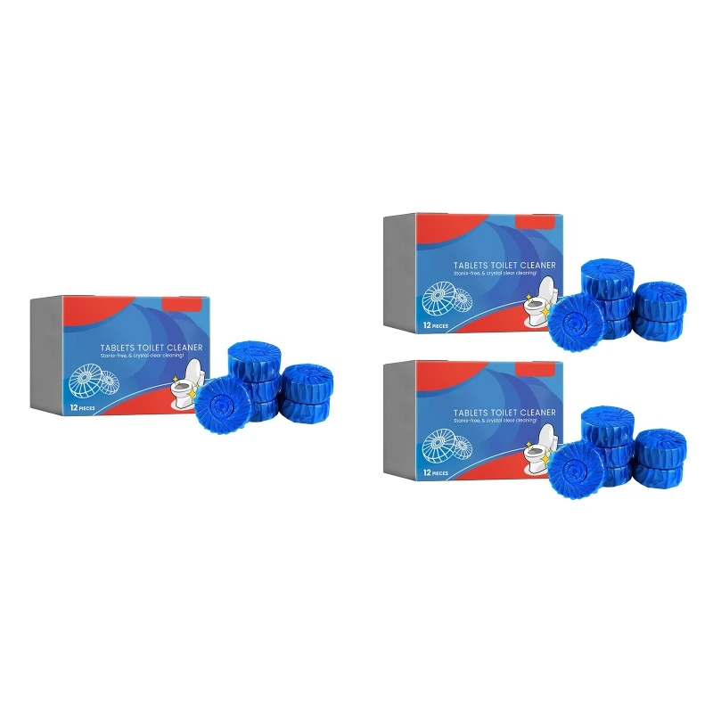 12PCS Toilet Cleaner Cleaning Tablets for Clean Bathroom M68E