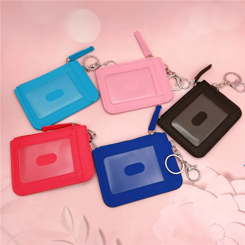 2pcs Cartoon Kitty Cat Worker card set work card sanrio name tag with key ring change card bag wallet card set coin wallet