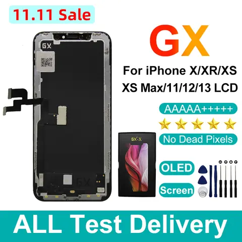 GX AMOLED LCD For iPhone X XS Max Display True Tone With 3D Touch Screen For iPhone 11 12 Pro Max 12Mini LCD Pantalla Digitizer