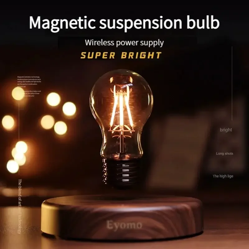 LED Magnetic Levitation Light Floating Glass Desk Lamp Creative Home Office Decoration Night Light Gift