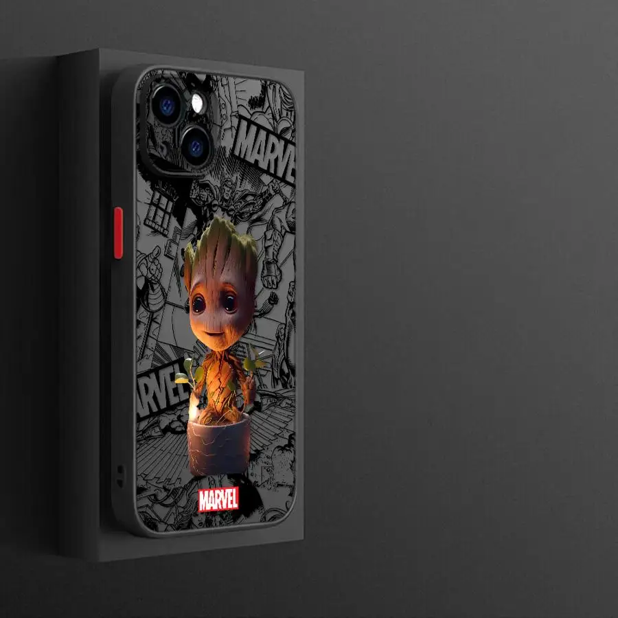 Casing Pelindung Belakang untuk iPhone 17 Air XS 7 8 16e 15 16 Plus 11 12 13 14 Pro Max Karakter Kartun Marvel