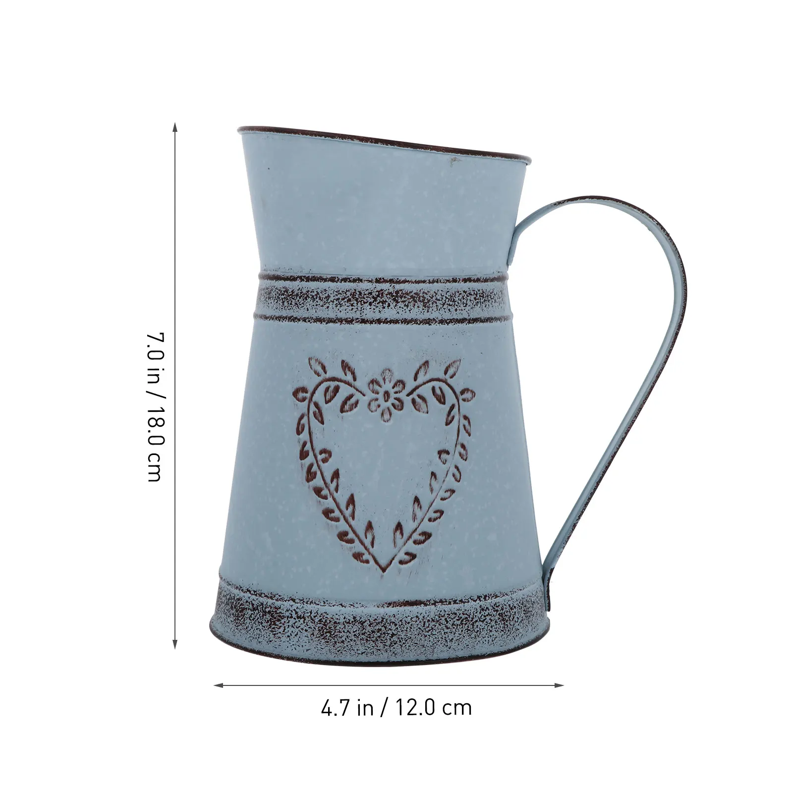 

Kettle Shape Metal Iron Decorative Vase Rustic Style Flower Arrangement Vase For Wedding Bedroom Farmhouse Decoration Vintage