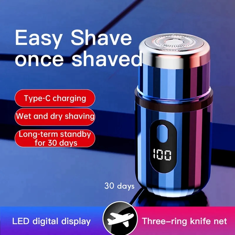 Mini Electric Shaver Portable USB Rechargeable Shaver Pocket Travel Shaver Washable Portable Cordless Trimmer