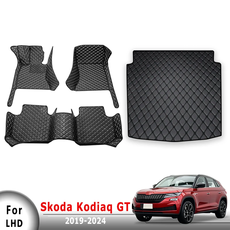 

Автомобильные коврики, коврики в багажник для Skoda Kodiaq GT 2019 2020 2021 2022 2023 2024, чехлы, авто аксессуары для интерьера, водонепроницаемые для ног
