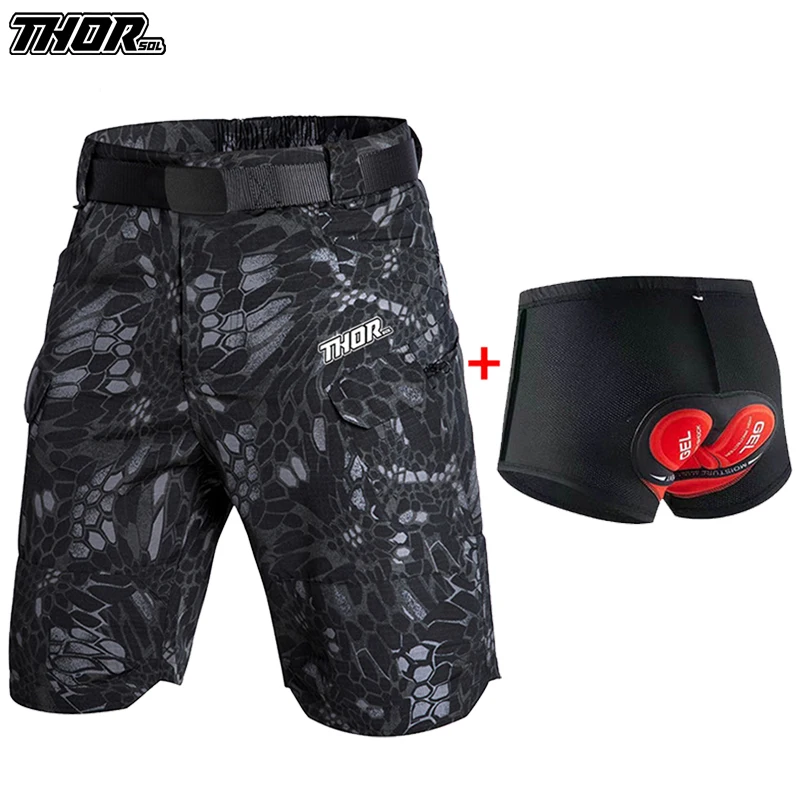 THORSOL Bicycle MTB Men's Short Pants Cycling Shorts Motorcycle Bottoms Mountain Bike Trouser Pantalones Cortos Ciclismo Hombre