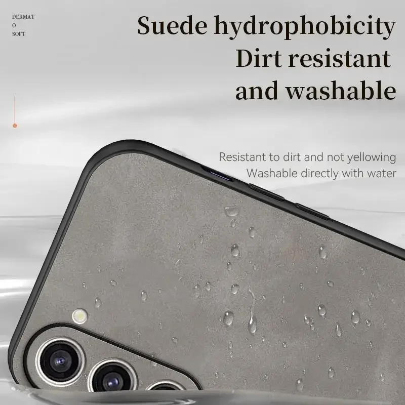 Luxury Sheepskin Leather Case for Samsung Galaxy S24 S23 FE Ultra Plus S22 S21 S20 S10 Note 20 Note 10 Lite 5G Retro Back Cover