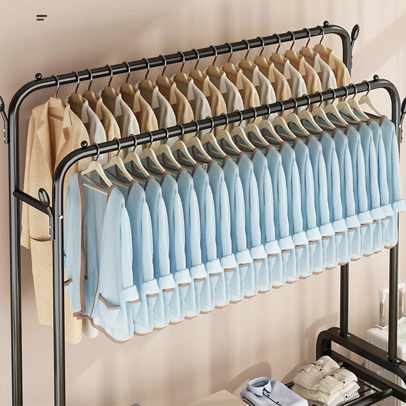 Minimalista Garment Black Clothes Hanger, Stand Secagem Rack, Varanda Designer Pole, Móveis Hall