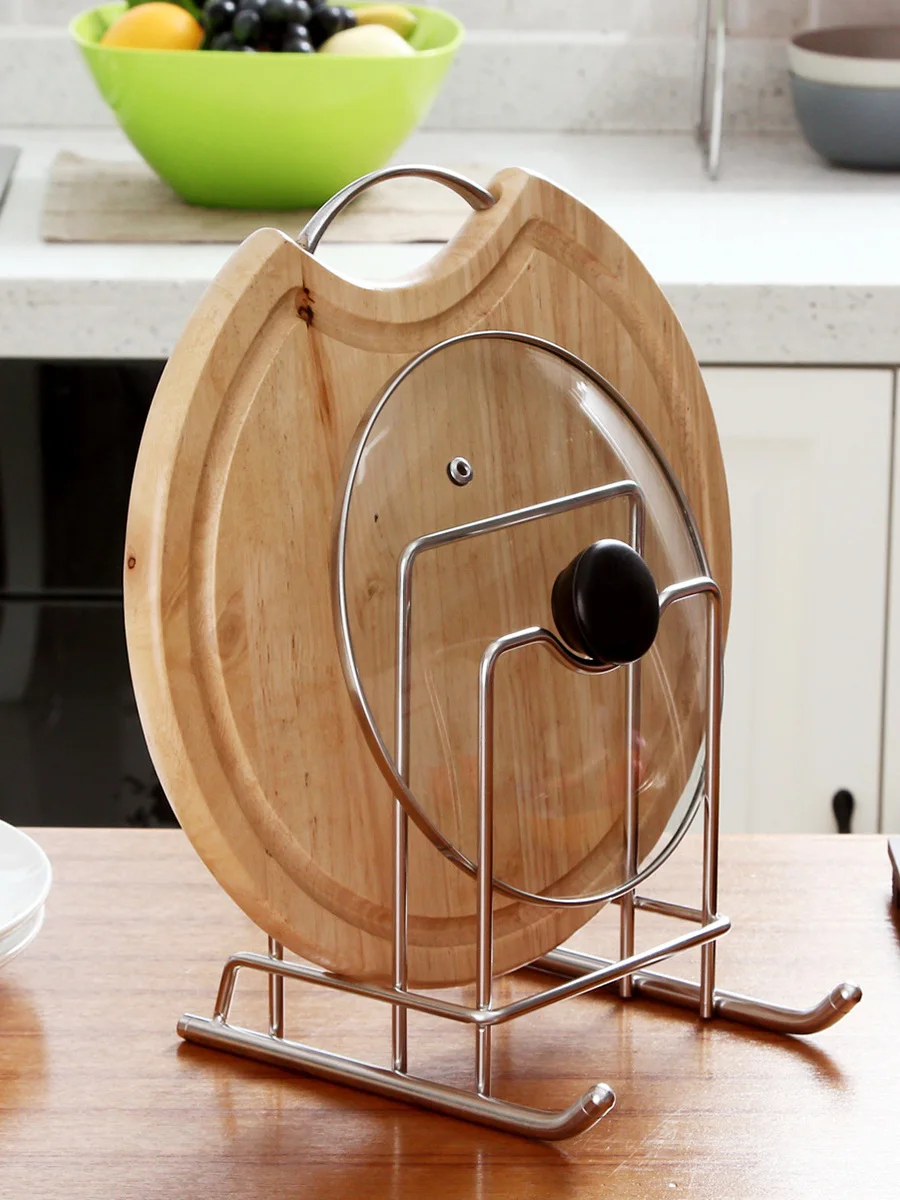 

Stainl Steel Kitchen Cutting Board Holder Stand Home Use Desktop Multi Layer Board Ra Modern Simple Sle Storage elf