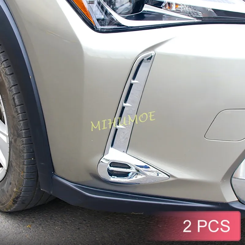 Chromen Auto Voorbumper Mistlicht Decoratie Strip Mistlicht Cover Trims Voor 2019-2024 Lexus Ux200 X 250H