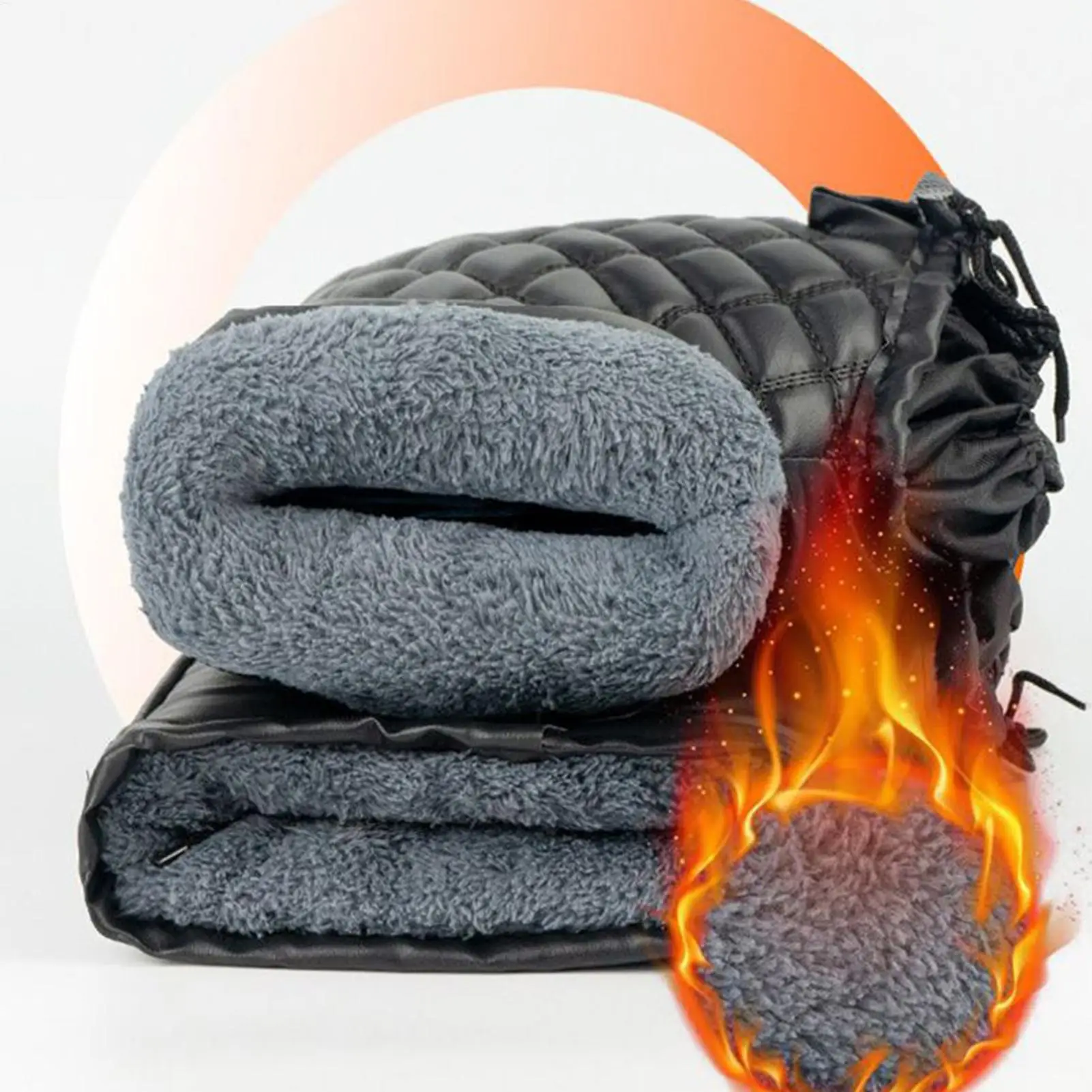 

Bike Handlebar Mitts Waterproof Riding Mittens Windproof Handlebar Fingerless Gloves for Cold Weather Riding for cold weather