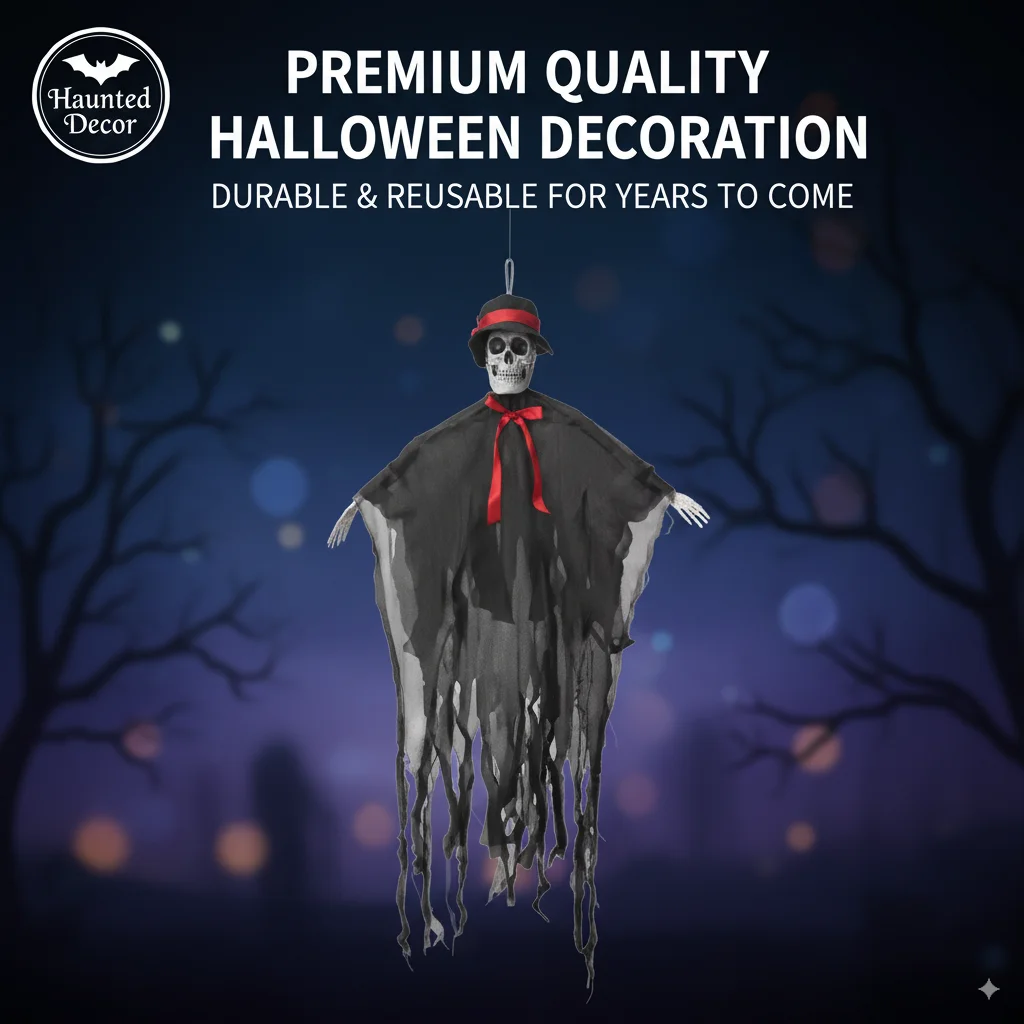 

Halloween Skeleton Ghost Decoration With Creepy Design Indoor And Outdoor Haunted House Party Yard Spooky Home Garden Display