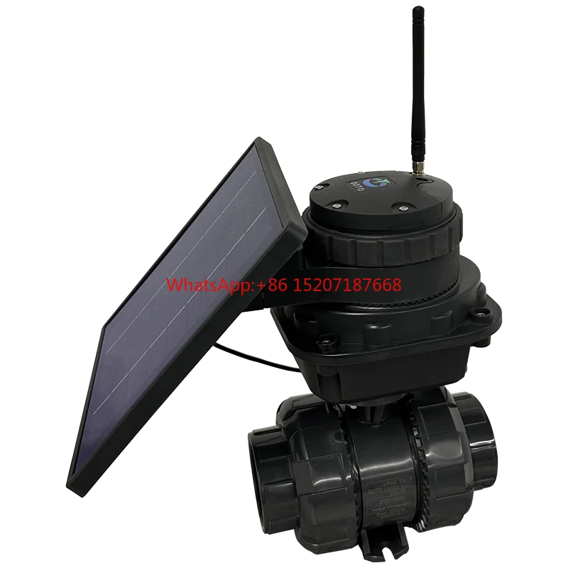 Solar powered irrigation controller wireless actuator controller with ball valve solar powered irrigation system