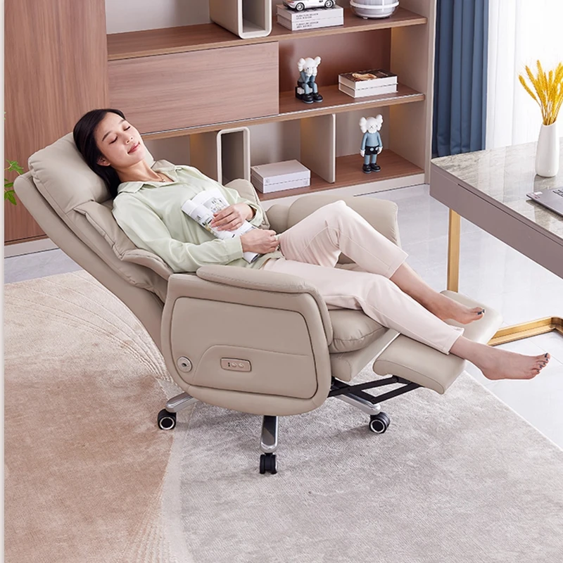 換気と暖房+8点エアバッグマッサージ機能付きオフィスチェア、横になることもできる、ホイール付きゲーミングチェア、リラックスチェア、人間工学に基づいた椅子