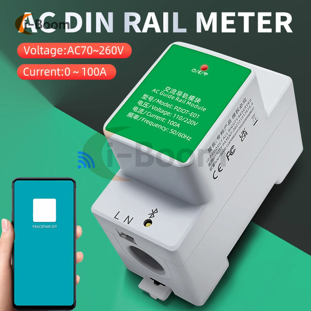 Tuya 6 In 1 AC Electric Din Rail Wifi Smart Energy Meter Power Consumption Meters Single Phase Wattmeter Voltmeter Ammeter 100A