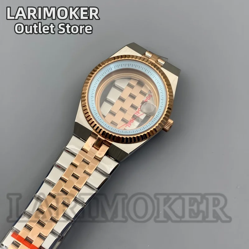 ساعة LARIMOKER 36 ملم 40 ملم للرجال هيكل من الفولاذ المقاوم للصدأ كريستال الياقوت متوافقة مع NH35 PT5000 ملحقات ساعة الحركة