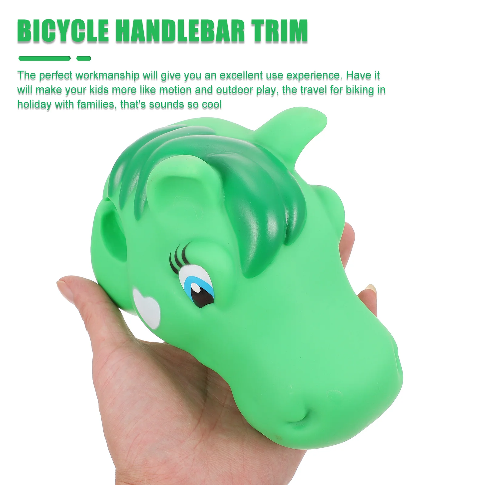 

1Pcs Cartoon Horse Head Handlebar Adornment Creative Silicone Bike Decoration Scooter Balance Outdoor Play