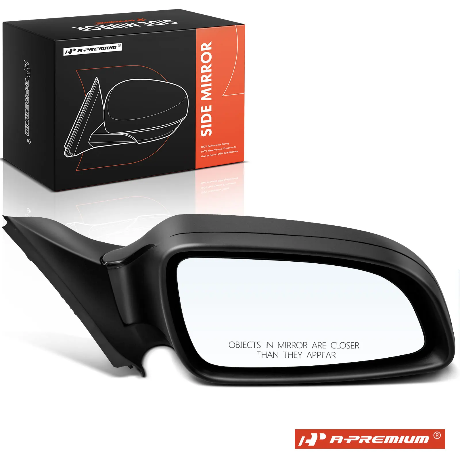 A-Premium Passenger Side Power Door Mirror for Saturn Astra 2008-2009 Manual Folding Heated Smooth Black