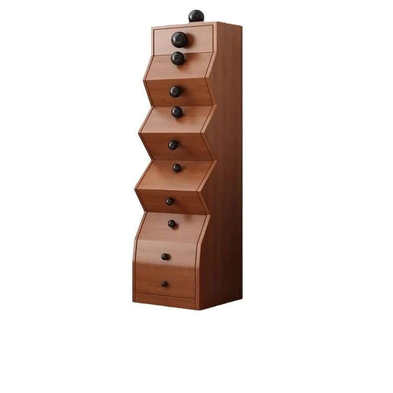 All solid wood antique cabinet multi-functional living room retro locker design sense special-shaped irregular cabinet