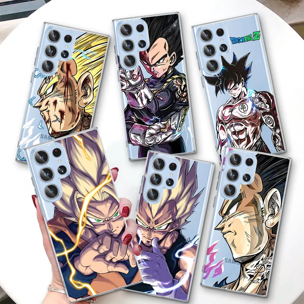 

Чехол Anime Dragon Ball Goku для Samsung Galaxy S25 Edge S22 S23 S24 S20 Ultra S21 FE S10 Plus, прозрачный чехол из ТПУ для телефона