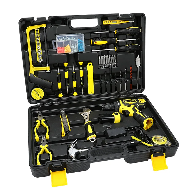 Power tool lithium battery drill 117-piece set