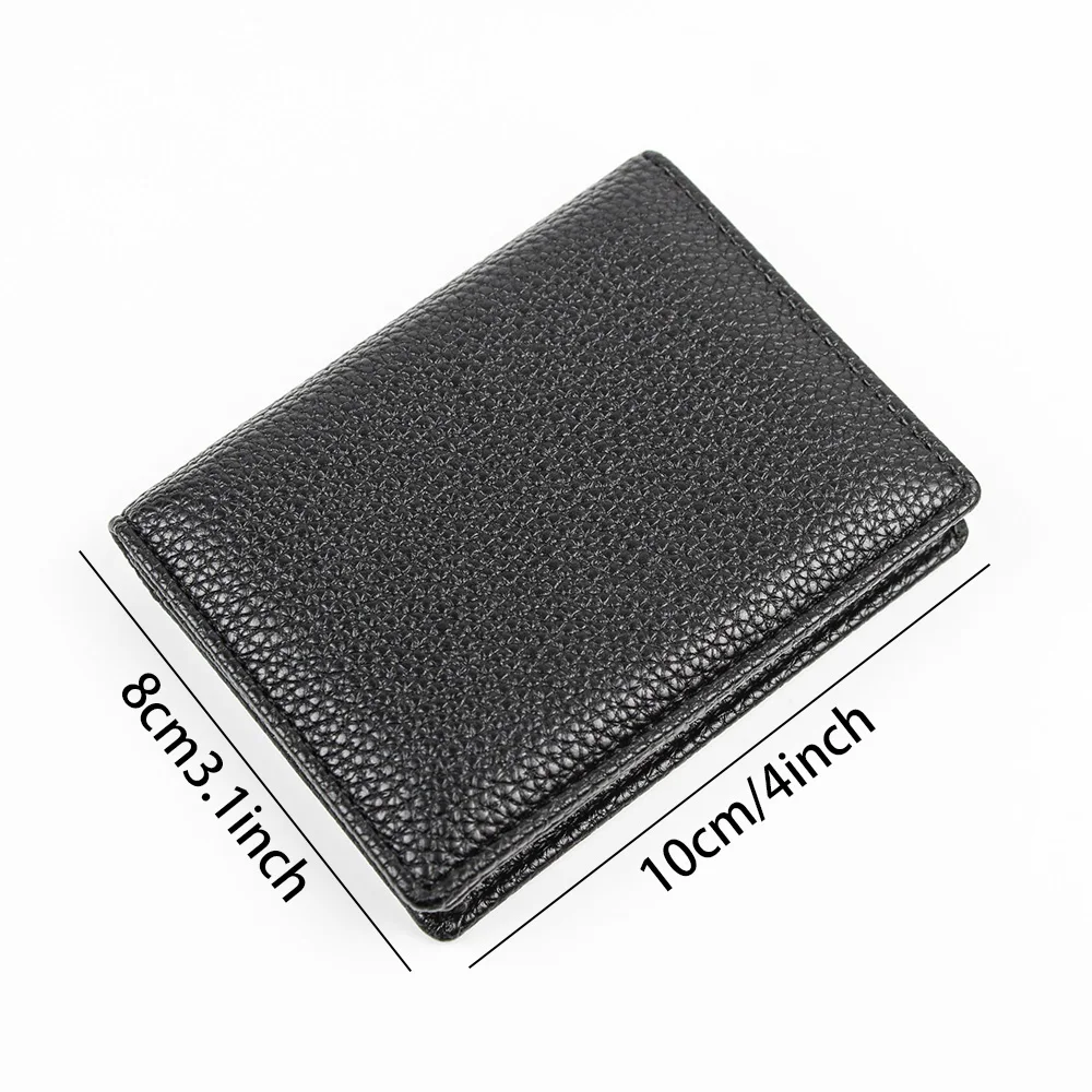 Men Cow Genuine Leather Business Card Holder Women Bifold Leather Credit Card Case Fashion Coin Purse Small Name Card Purse