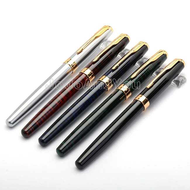 Baoer Red Green Black Blue Grain And Golden Medium Nib Fountain Pen BF020