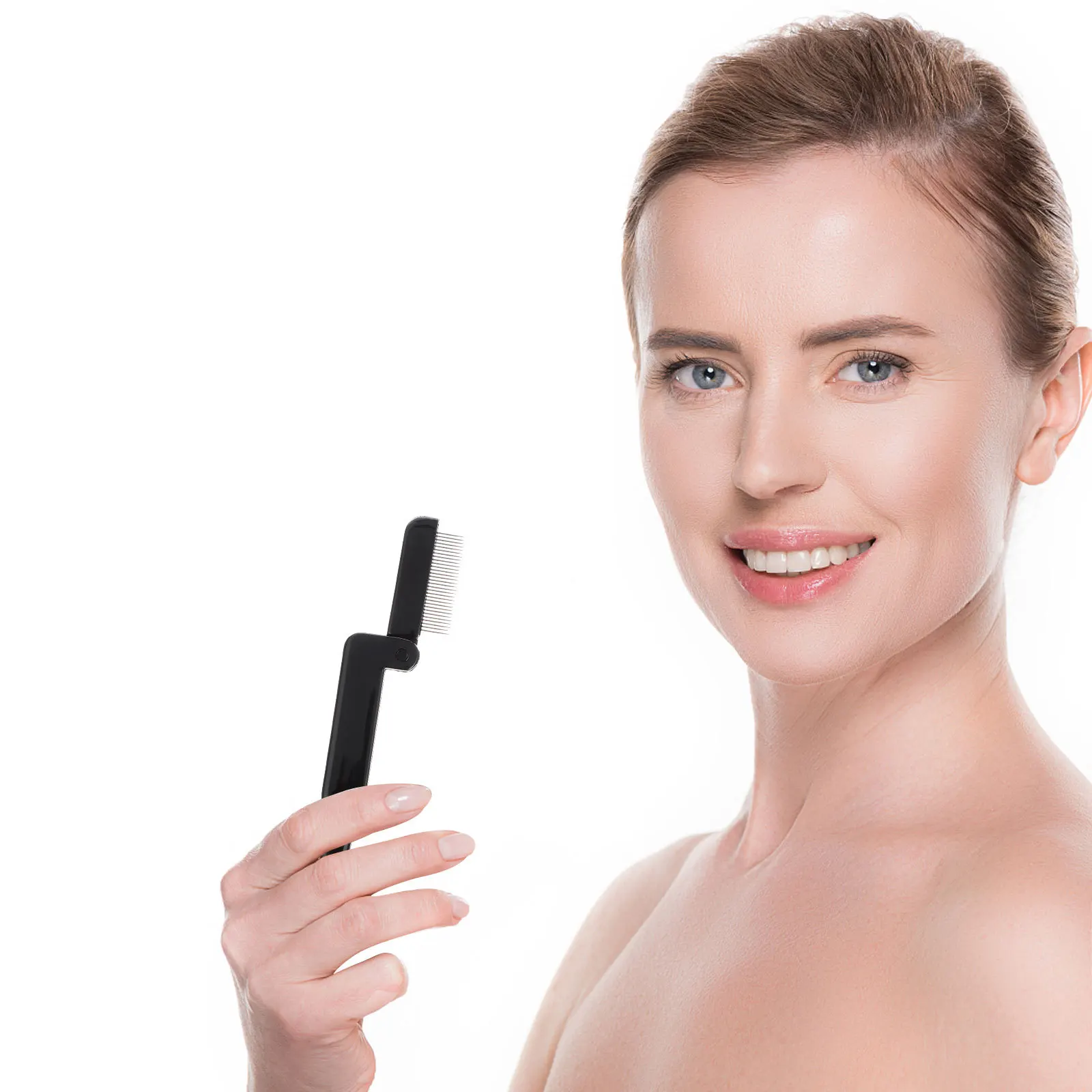 3Pcs Eyebrow Comb Foldable Eyelash Brush Comfortable Grip for Eyelash Extensions Mascara Makeup Tool Eyebrow Comb