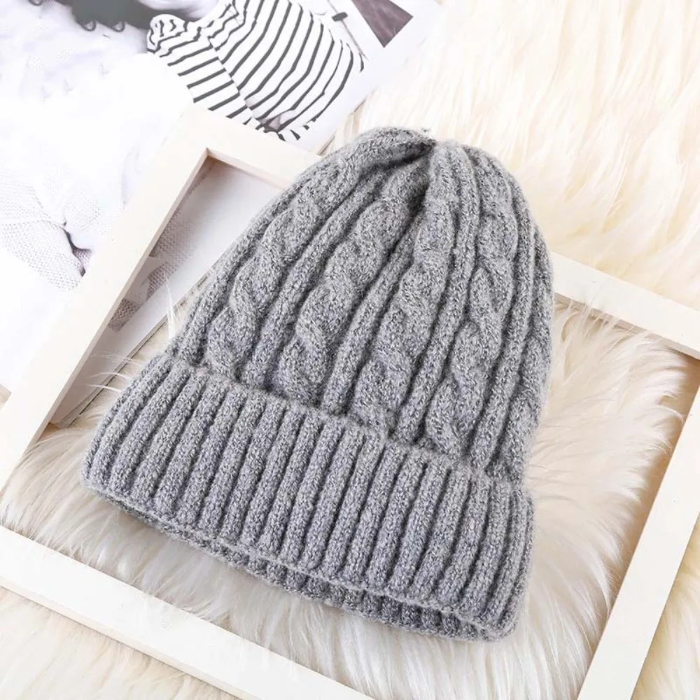 تنوعا مرونة الشتاء البلوز قبعة العصرية الكورية نمط التقلبات محبوك قبعة بلون كل مباراة قبعة صوفية الهدايا #4